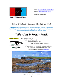 KCT Summer Schedule for 2019