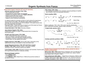 Organic Synthesis from France 10/02/2010
