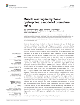 Muscle Wasting in Myotonic Dystrophies: a Model of Premature Aging