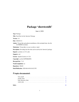 Package 'Showtextdb'