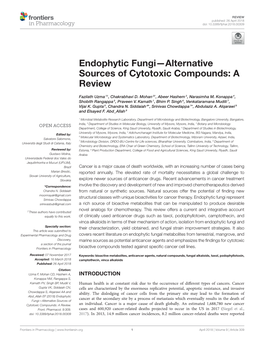 Endophytic Fungi—Alternative Sources of Cytotoxic Compounds: a Review