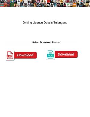 Driving Licence Details Telangana