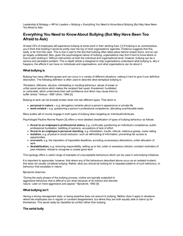 Everything You Need to Know About Bullying (But May Have Been Too Afraid to Ask) Everything You Need to Know About Bullying (But May Have Been Too Afraid to Ask)