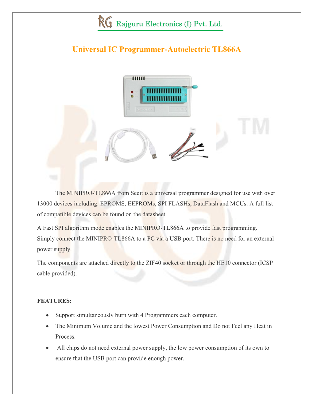 Universal IC Programmer-Autoelectric TL866A