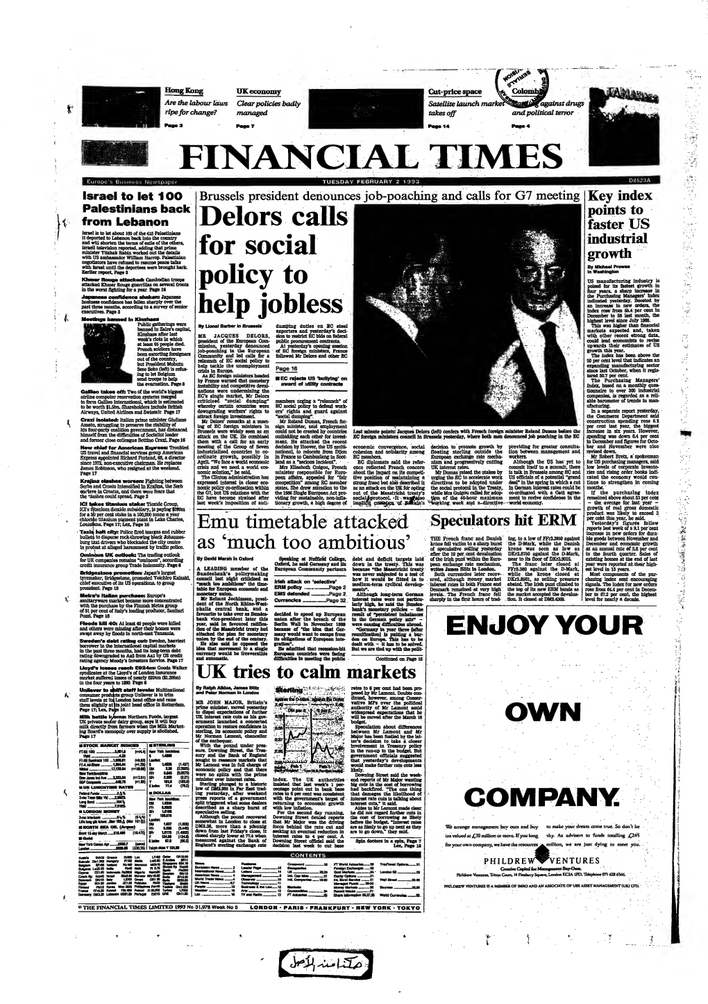 Financial Times , 1993, UK, English