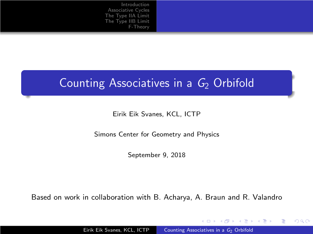 Counting Associatives in a G2 Orbifold