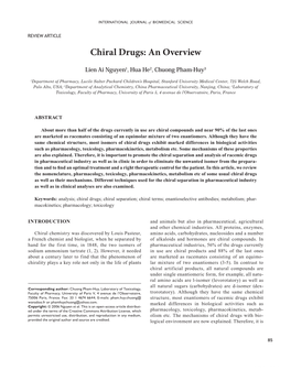 Chiral Drugs: an Overview