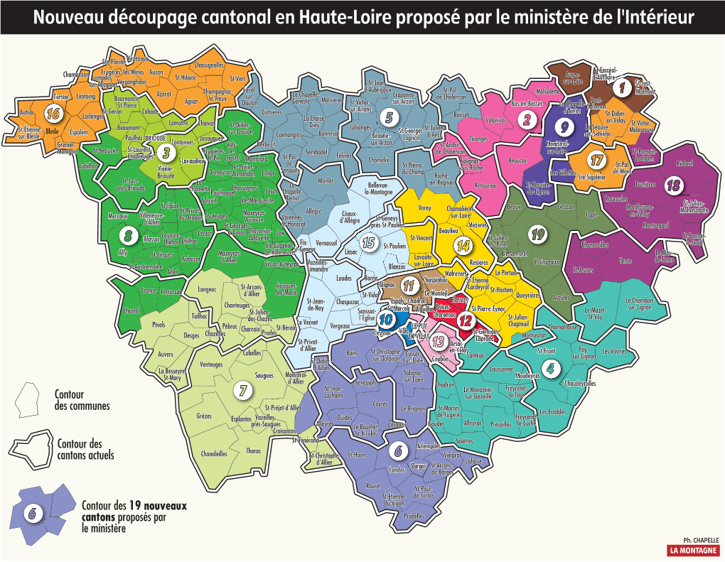 Nouveau Découpage Cantonal En Haute-Loire Proposé Par Le Ministère De L'intérieur