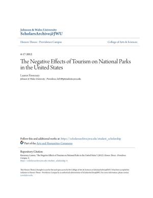 The Negative Effects of Tourism on National Parks in the United States