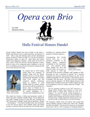 Halle Festival Honors Handel