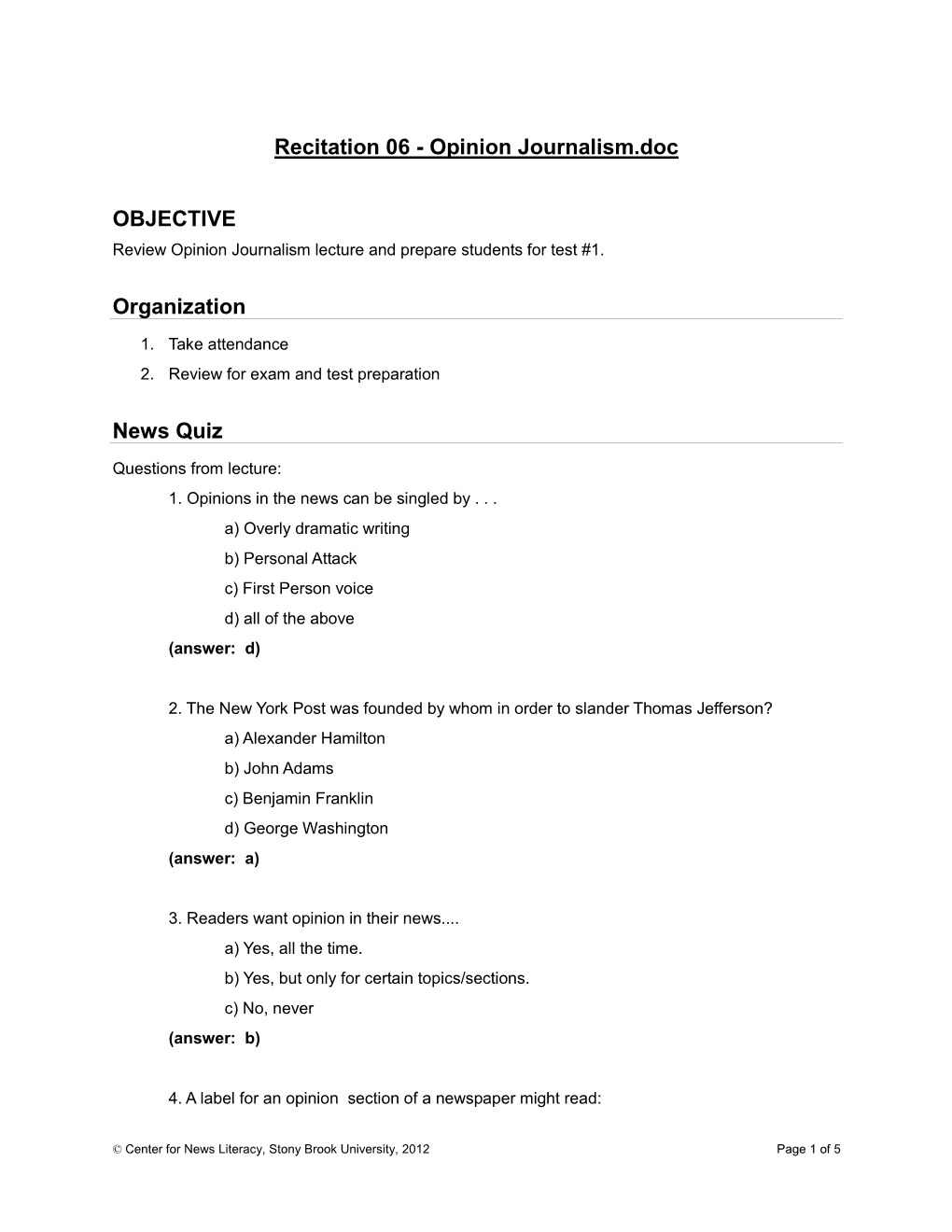 Recitation 06 - Opinion Journalism.Doc