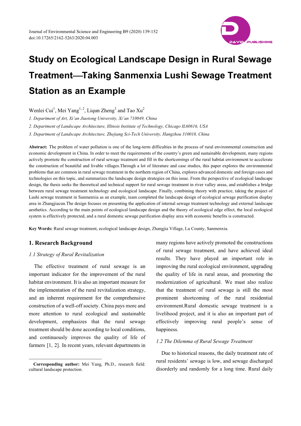 Taking Sanmenxia Lushi Sewage Treatment Station As an Example