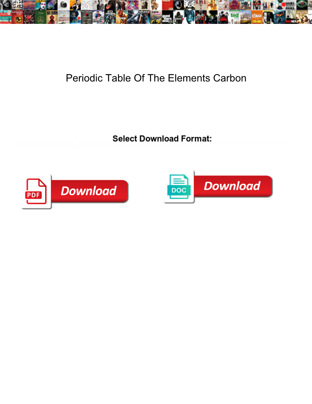 Periodic Table of the Elements Carbon