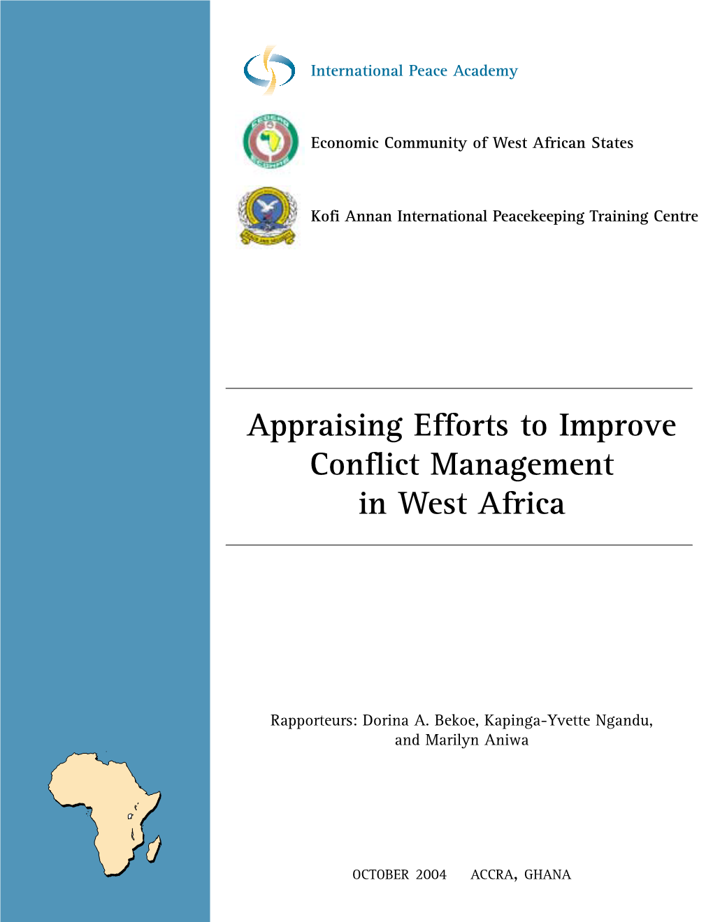 Appraising Efforts to Improve Conflict Management in West Africa