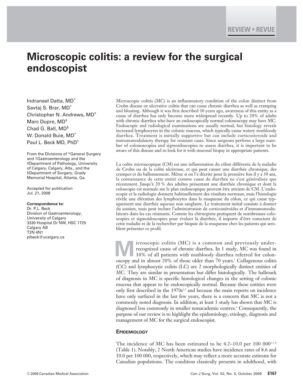 Microscopic Colitis: a Review for the Surgical Endoscopist