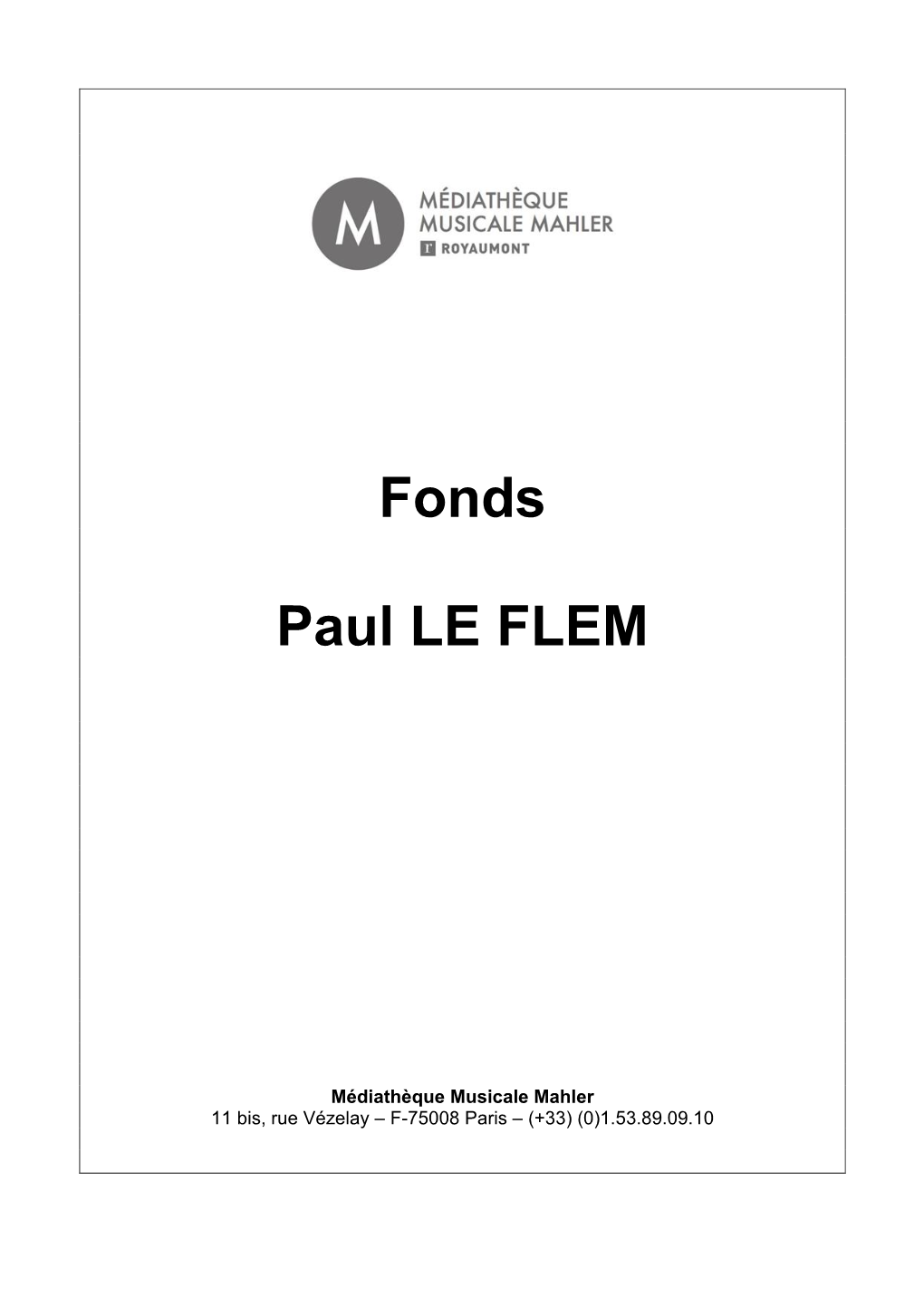 Fonds Paul Le Flem 2