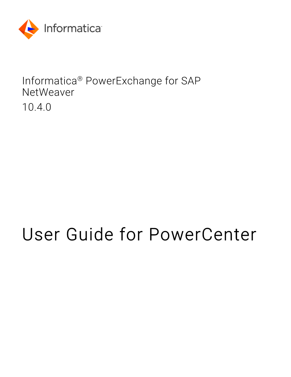 Informatica Powerexchange for SAP Netweaver