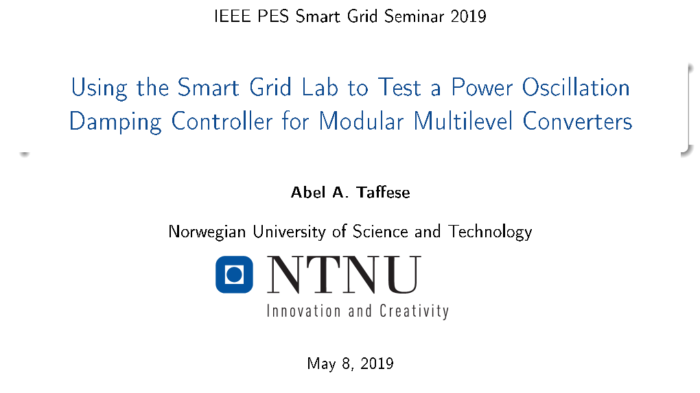 Using the Smart Grid Lab to Test a Power Oscillation Damping Controller for Modular Multilevel Converters