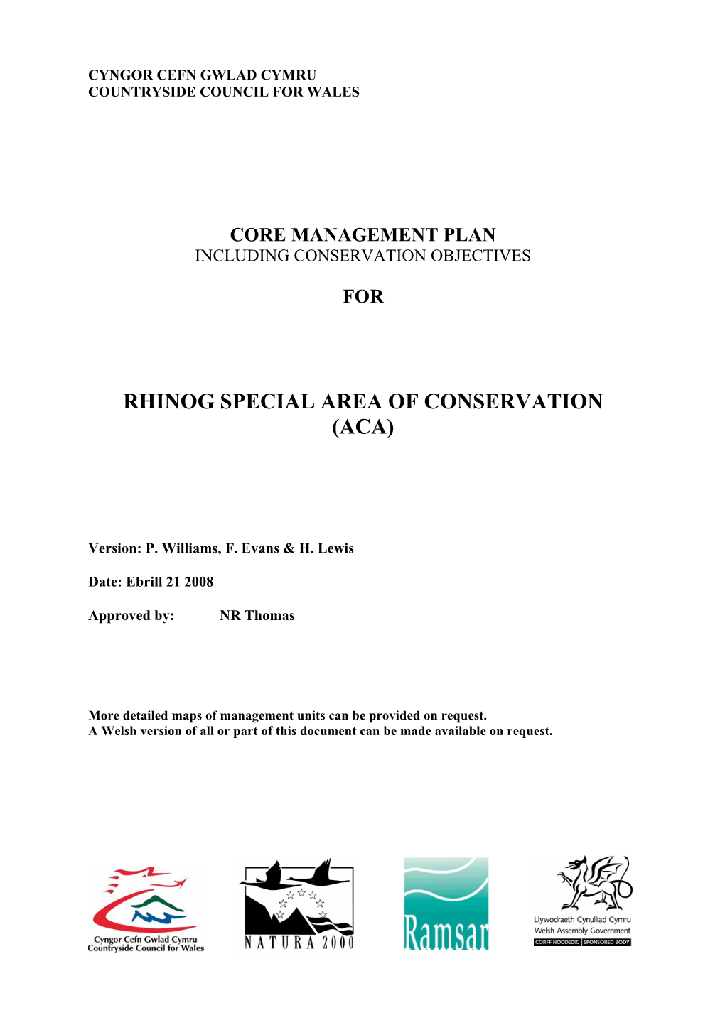 Rhinog Special Area of Conservation (Aca)