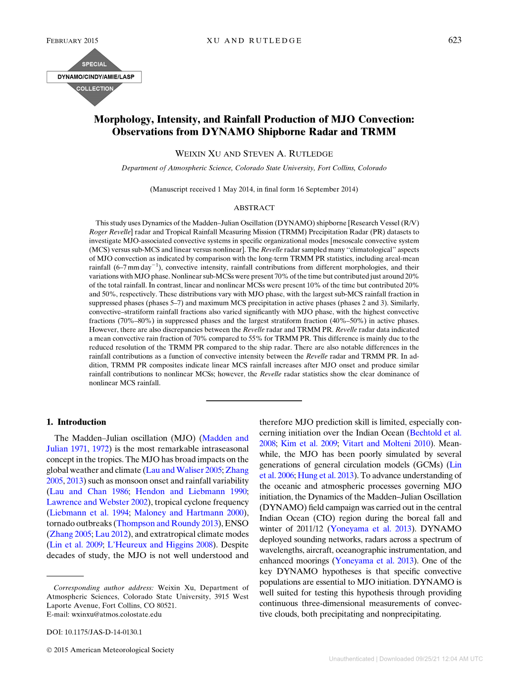 Morphology, Intensity, and Rainfall Production of MJO Convection: Observations from DYNAMO Shipborne Radar and TRMM