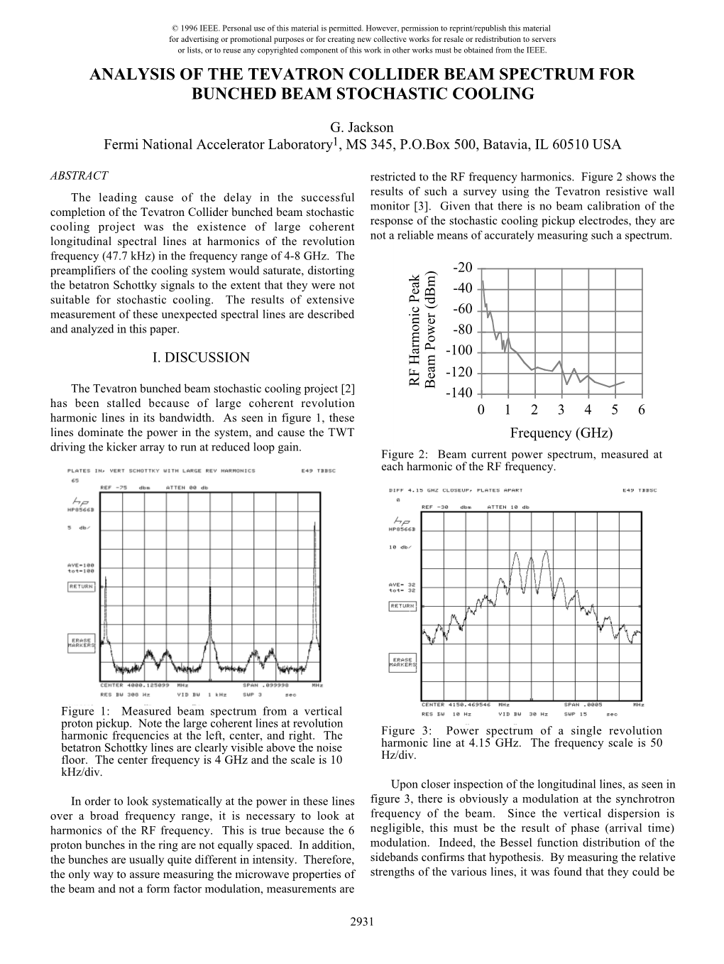 Analysis of the Tevatron Collider Beam Spectrum for Bunched Beam Stochastic Cooling