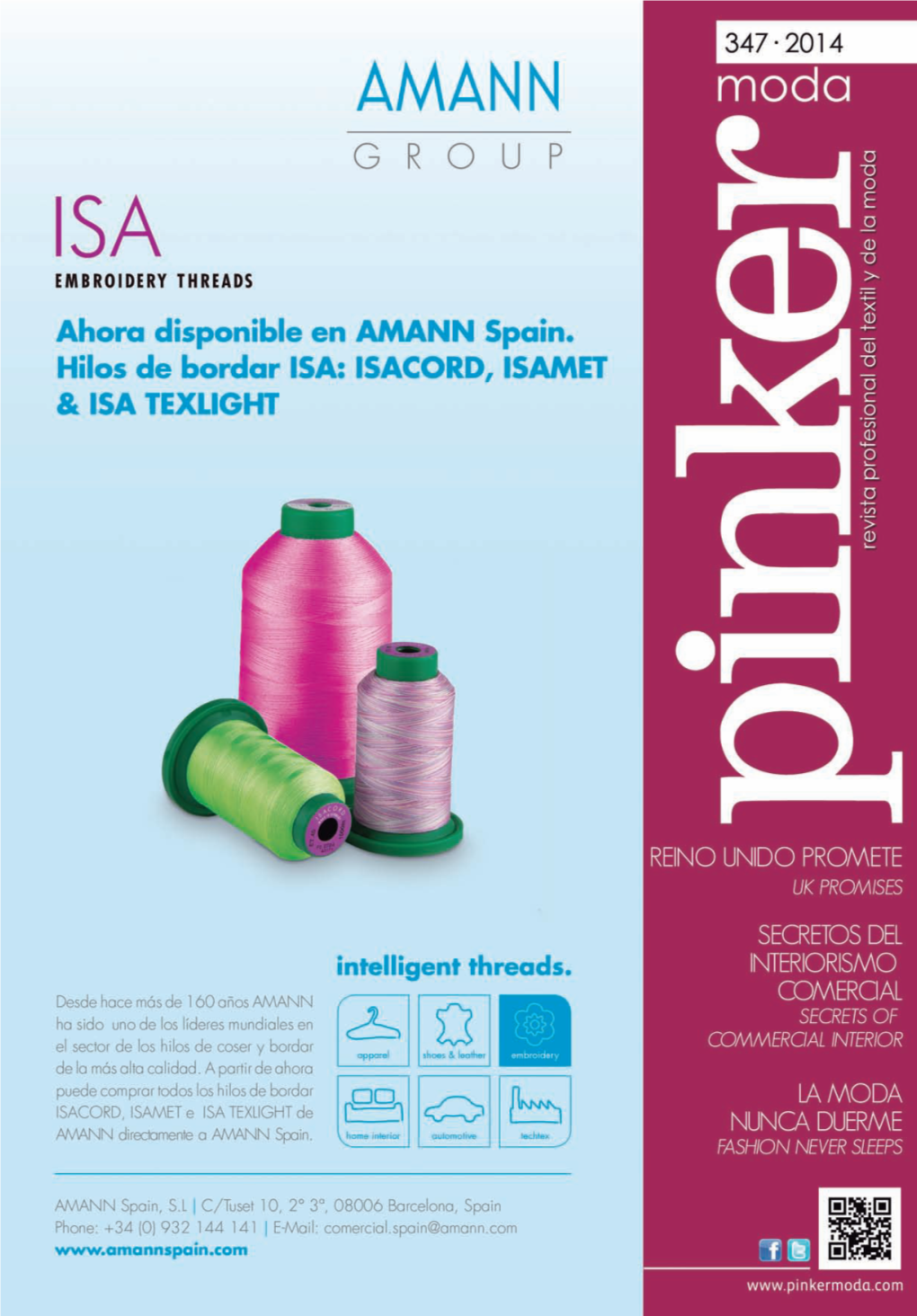 Portada 347.Indd 1 PINKER MODA Nº 347 - 2014 09/12/2014 11:45:07 AQUÍ ES DONDE VIVE LA MODA.PREPARA TUS SENTIDOS