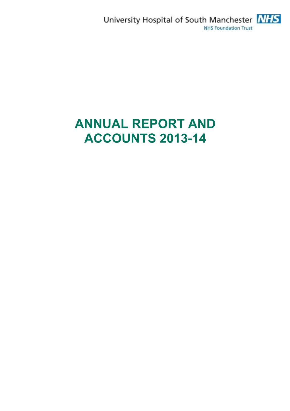 Annual Report and Accounts 2013-14