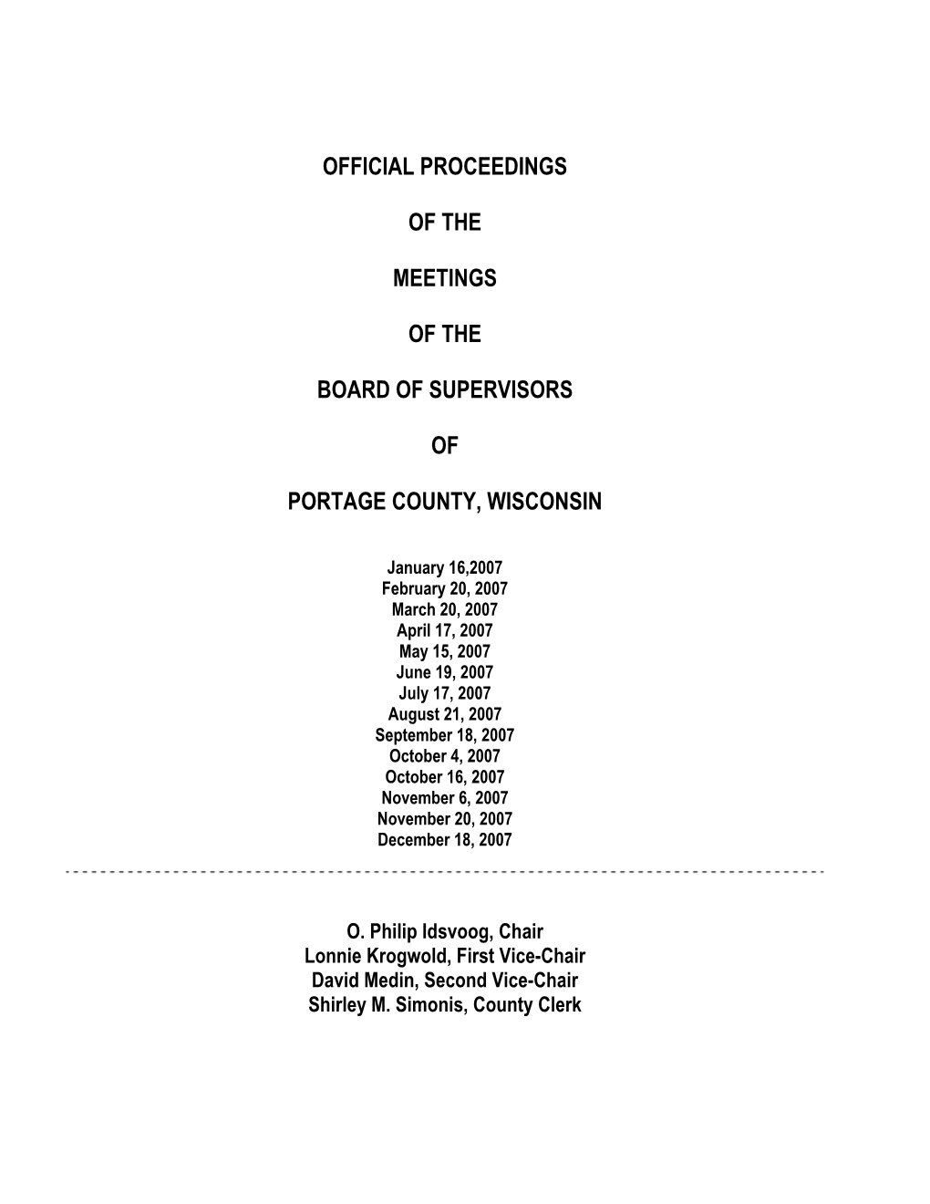 Official Proceedings of the Meetings of the Board Of