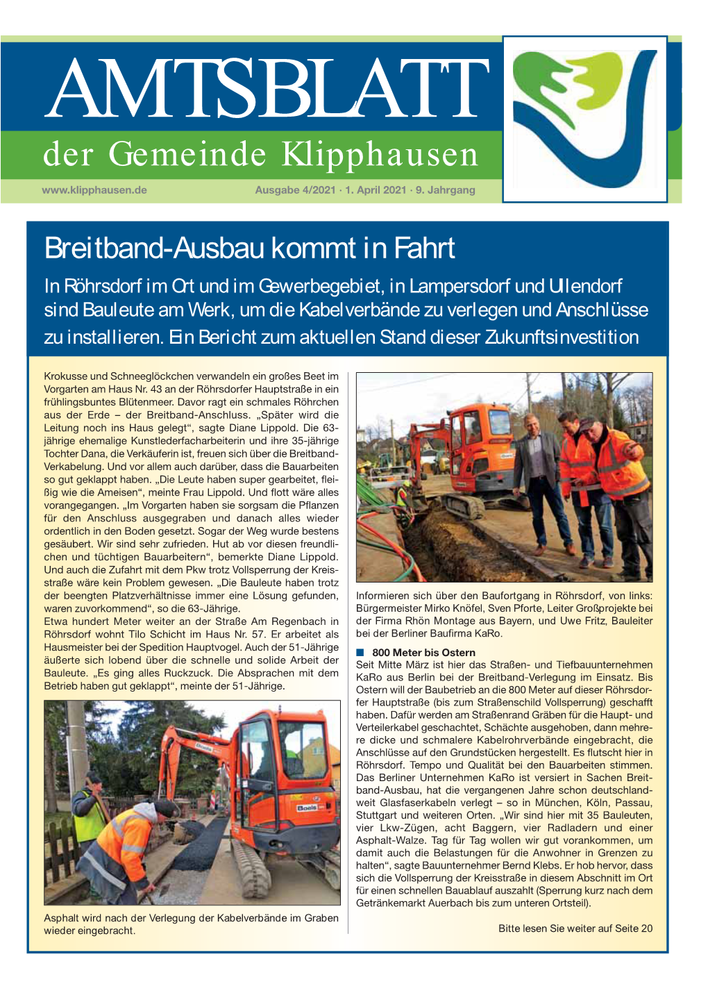 AMTSBLATT Der Gemeinde Klipphausen Ausgabe 4/2021 · 1