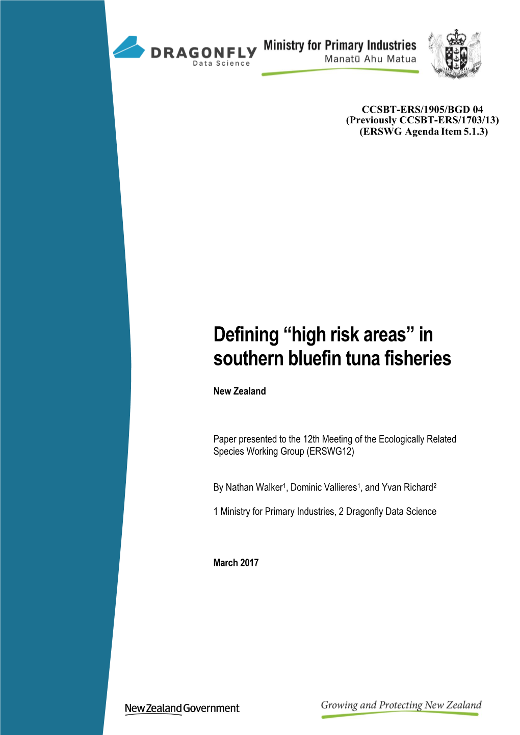 High Risk Areas” in Southern Bluefin Tuna Fisheries