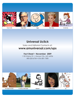 Universal Uclick Sales and Editorial Contacts At