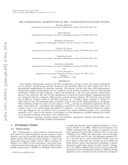 The 3-Dimensional Architecture of the Upsilon Andromedae Planetary System