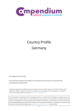 Country Profile Germany