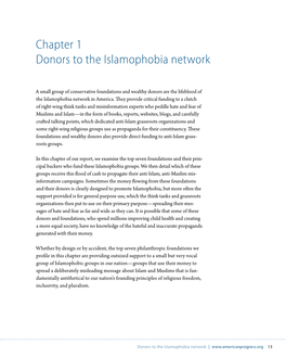 Chapter 1 Donors to the Islamophobia Network