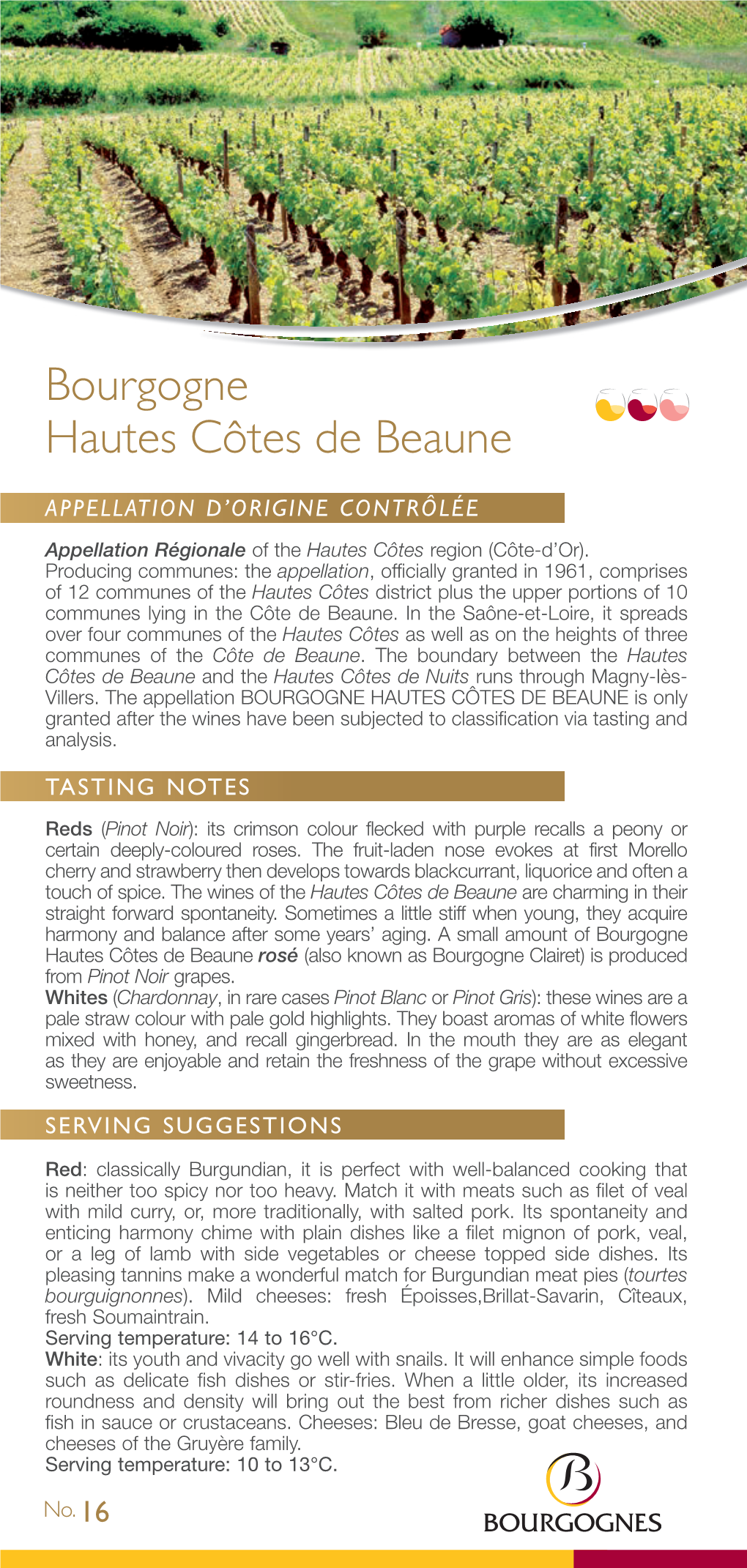 Hautes Côtes De Beaune- Appellation Vin De Bourgogne