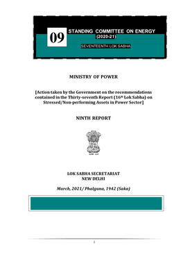 Ministry of Power Ninth Report Standing Committee