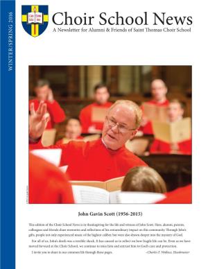 Choir School News • 3 Memories of John Scott from the Choir School Community