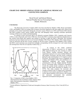 Observational Study of a Diurnal Mesoscale Convective Complex