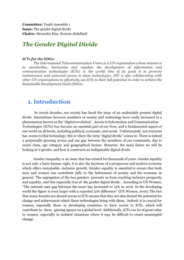 The Gender Digital Divide 1.Introduction