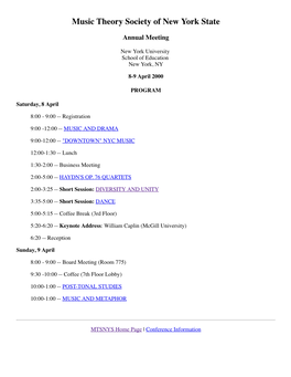 Program and Abstracts for 2000 Meeting