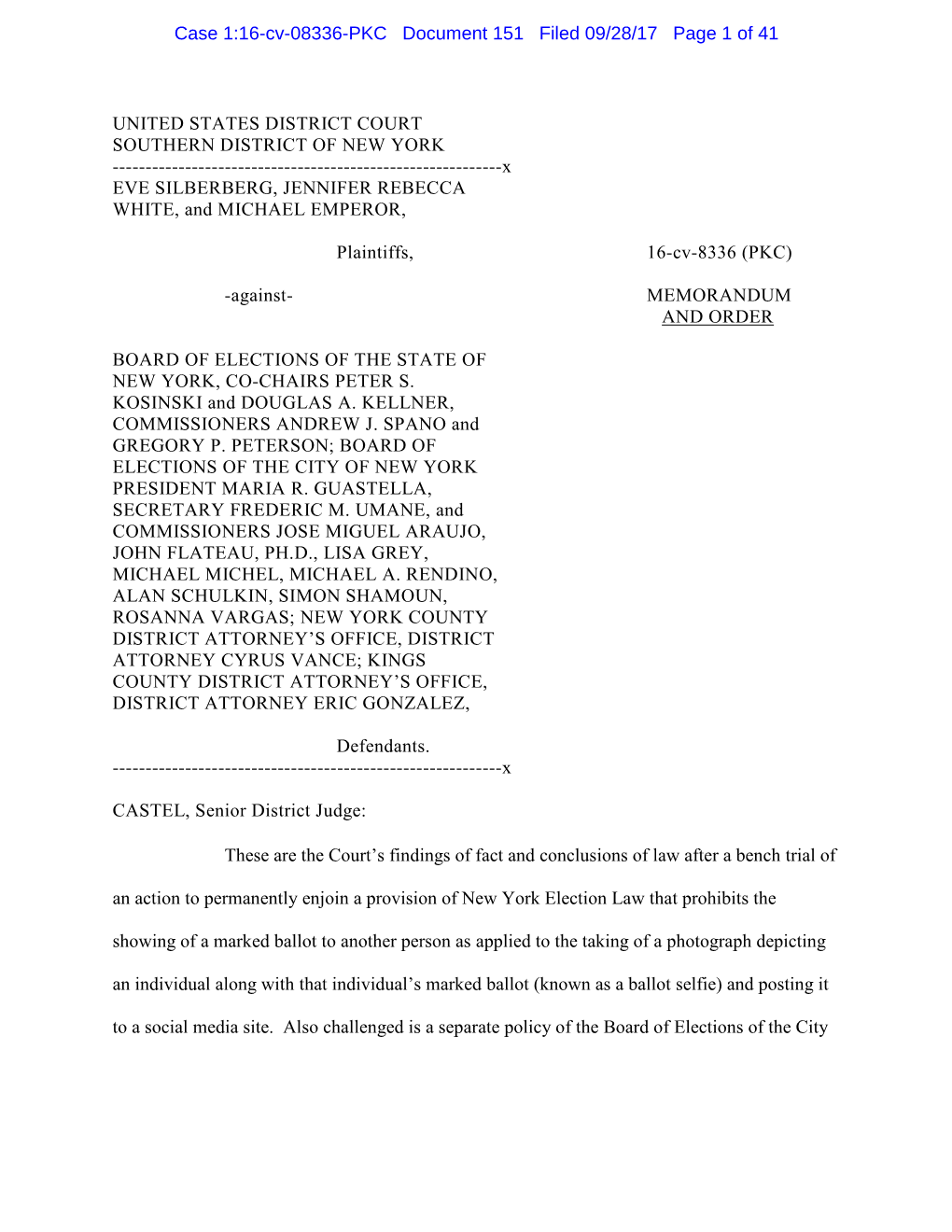 These Are the Court's Findings of Fact and Conclusions of Law After a Bench Trial of an Action to Permanently Enjoin a Provisi