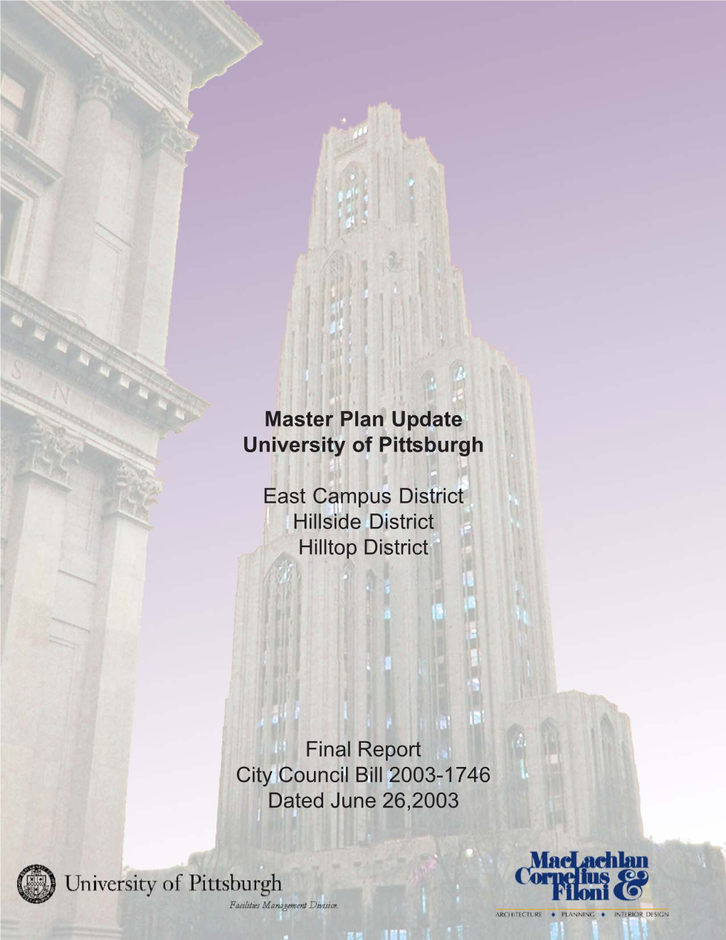 Master Plan Update University of Pittsburgh East Campus District