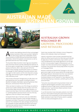 Australian Made Australian Grown