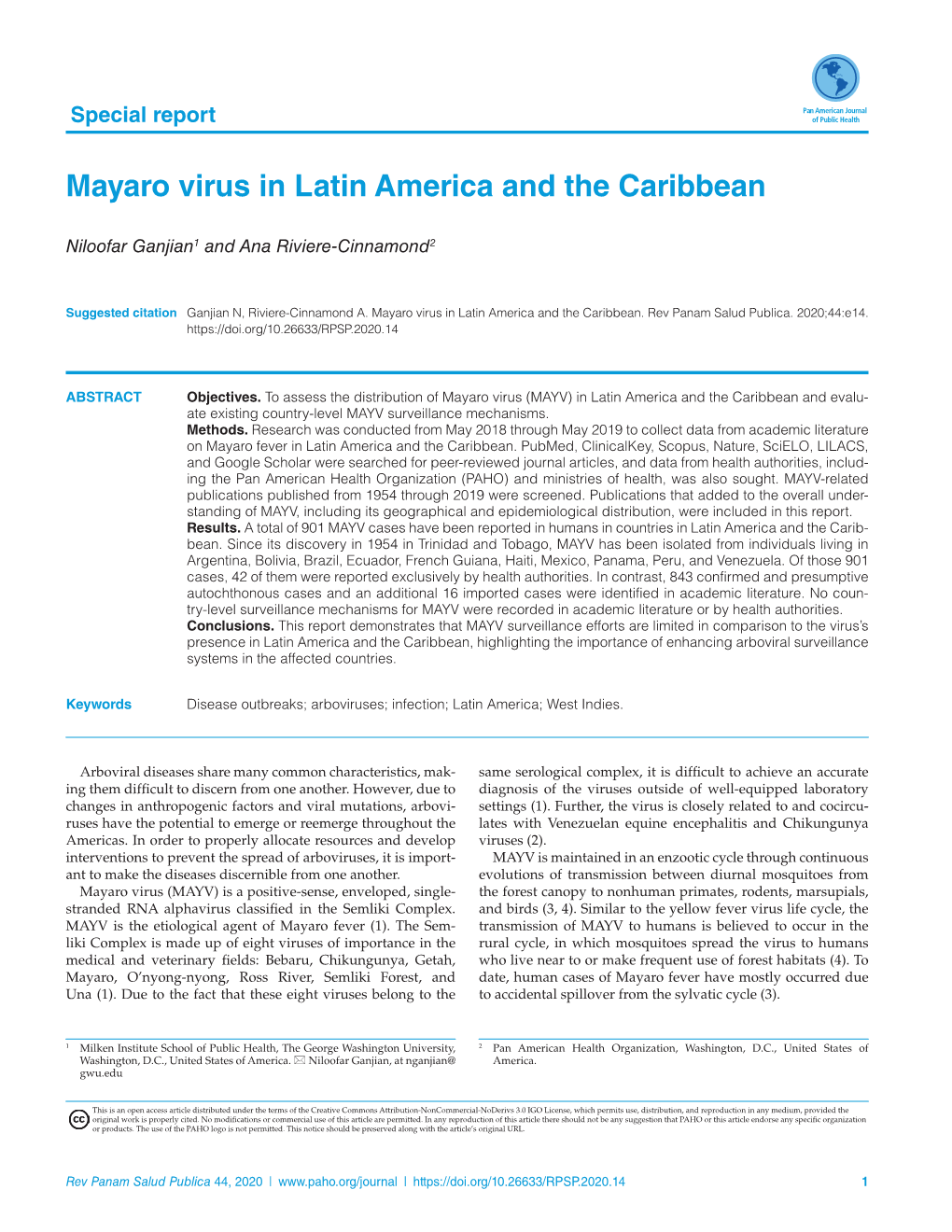 Mayaro Virus in Latin America and the Caribbean 07 08