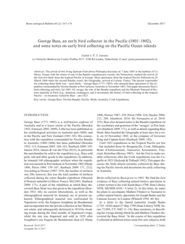 George Bass, an Early Bird Collector in the Pacific (1801–1802), and Some Notes on Early Bird Collecting on the Pacific Ocean Islands