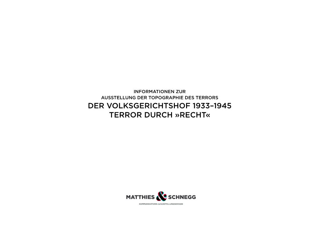 Der Volksgerichtshof 1933–1945 Terror Durch »Recht«