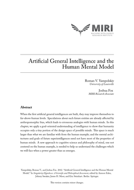 Artificial General Intelligence and the Human Mental Model