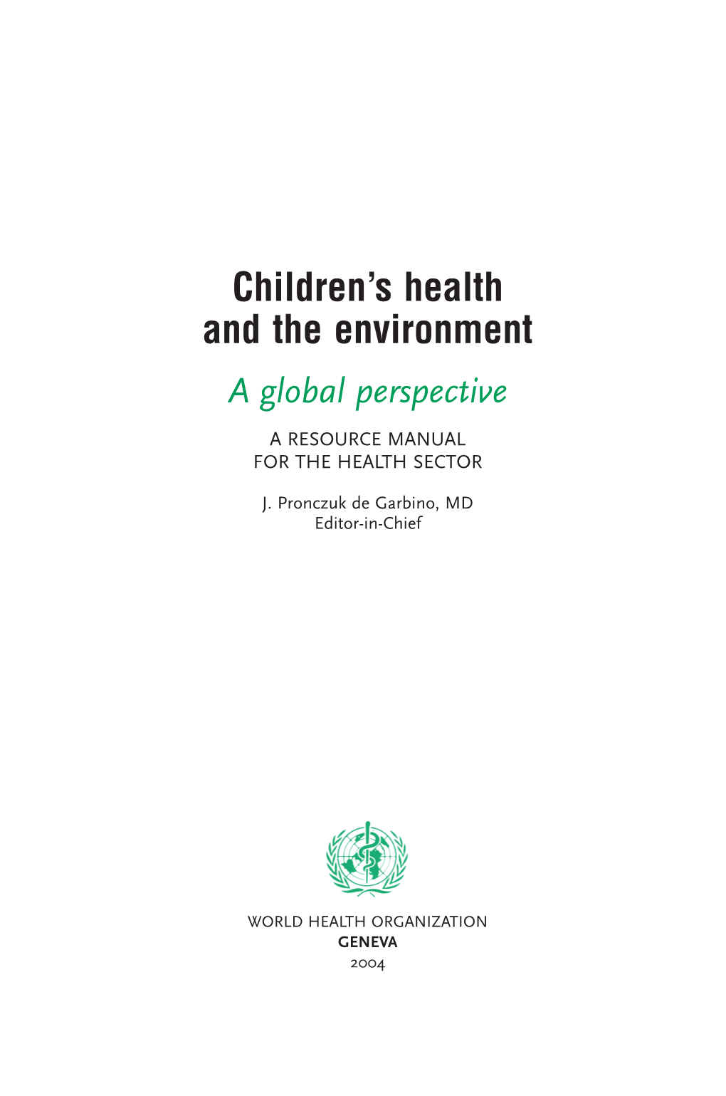 Children's Health and the Environment