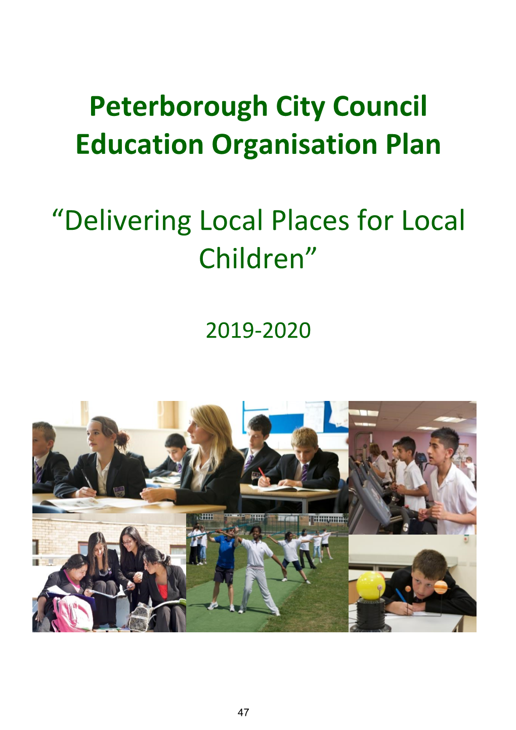 Peterborough Education Organisation Plan 2019-20 , Item 4. PDF 2 MB