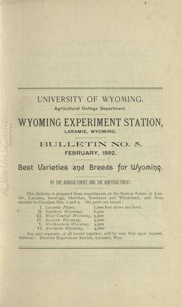 Best Varieties and Breeds for Wyoming